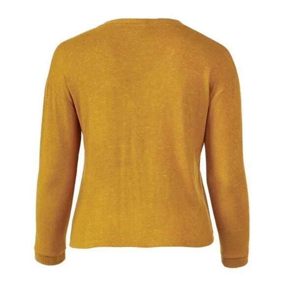 Bobeau Gold Button Up Cardigan Sz Large - Picture 2 of 4